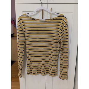 OAK + FORT Yellow and Black Striped Knit
